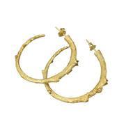 Vintage Fashion Hoop Earrings-Black Diamonds New York