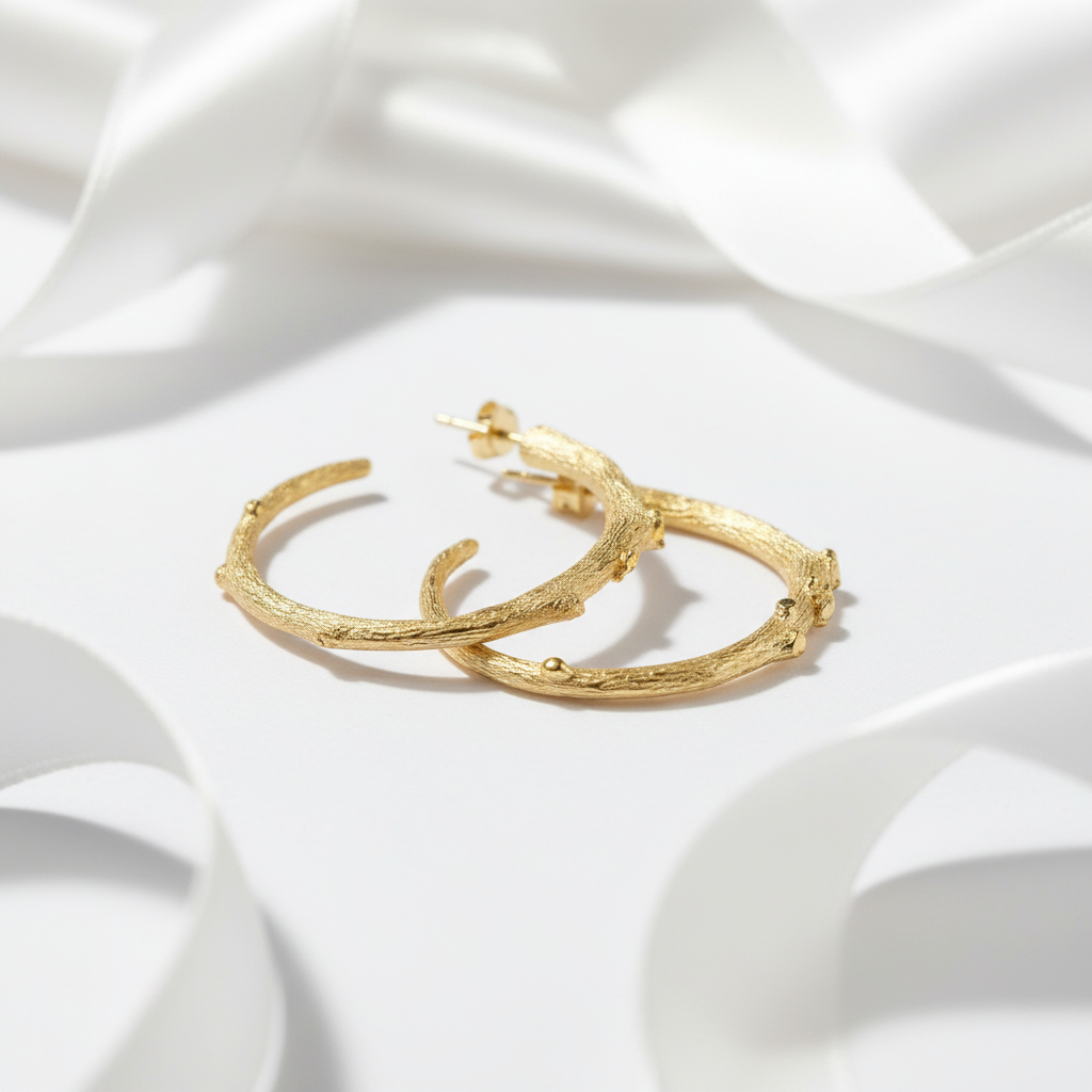 Vintage Fashion Hoop Earrings-Black Diamonds New York