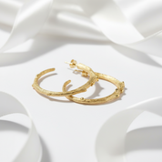 Vintage Fashion Hoop Earrings-Black Diamonds New York