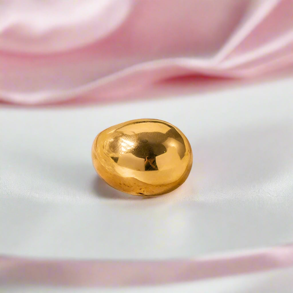 Vintage Hammer Wide Face Women's Ring-Black Diamonds New York