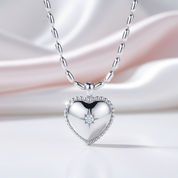 Vintage Heart with Star Millet Necklace-Black Diamonds New York