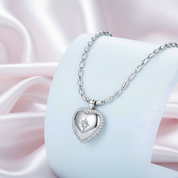 Vintage Heart with Star Millet Necklace-Black Diamonds New York