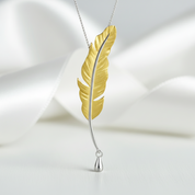 Vintage Long Goose Feather Necklace-Black Diamonds New York