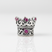 Vintage Princess Crown Charm-Black Diamonds New York