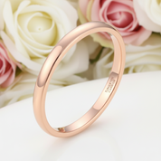 Vintage Rose Gold Tungsten Carbide Wedding Band-Black Diamonds New York