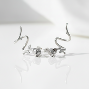 Vintage Roses and Thorns Ear Clips-Black Diamonds New York