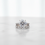 Vintage Round Cut Wedding Ring Set-Black Diamonds New York