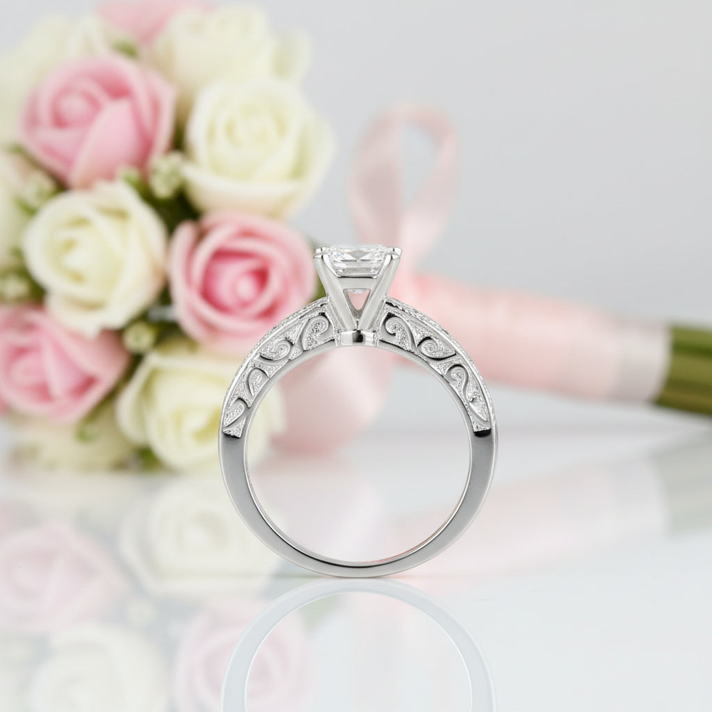 Vintage Option 1.0 Ct Diamond Option Engagement Ring-Black Diamonds New York
