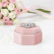 Vintage Option 1 Ct Engagement Ring-Black Diamonds New York