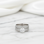 Vintage Option 1.25 Ct Diamond Option 2-Pc Engagement Ring Set-Black Diamonds New York