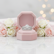 Vintage Option 1.25 Ct Diamond Option 2-Pc Engagement Ring Set-Black Diamonds New York