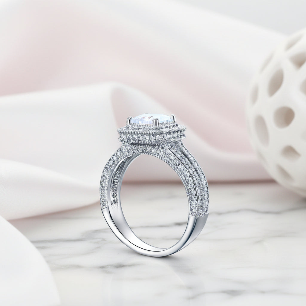 Vintage Option 1.5 Ct Diamond Option Engagement Ring-Black Diamonds New York