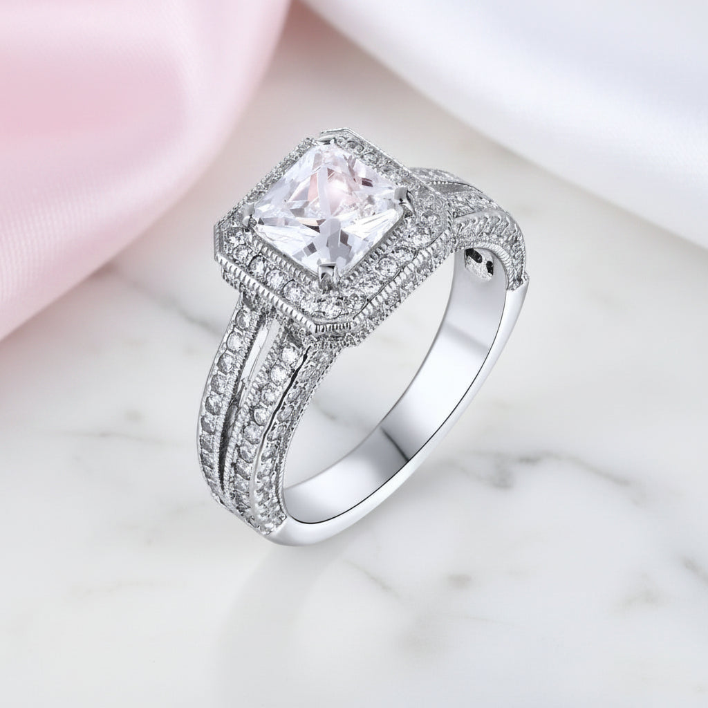 Vintage Option 1.5 Ct Diamond Option Engagement Ring-Black Diamonds New York