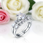 2.0 Ct Diamond 2-Pc Vintage Style Engagement Ring Set-Black Diamonds New York