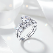 2.0 Ct Diamond 2-Pc Vintage Style Engagement Ring Set-Black Diamonds New York