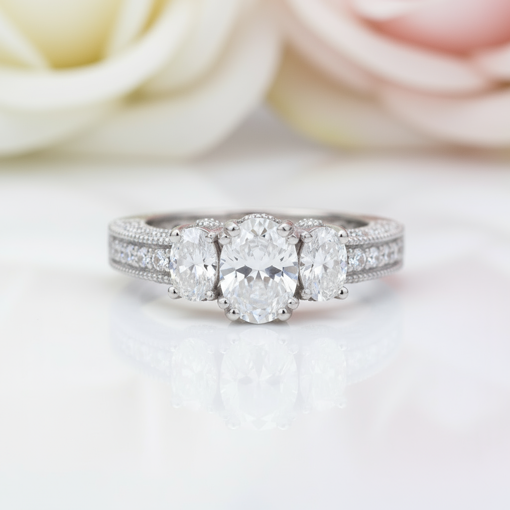 Vintage Style 2.0 Ct Diamond Wedding Engagement Ring-Black Diamonds New York