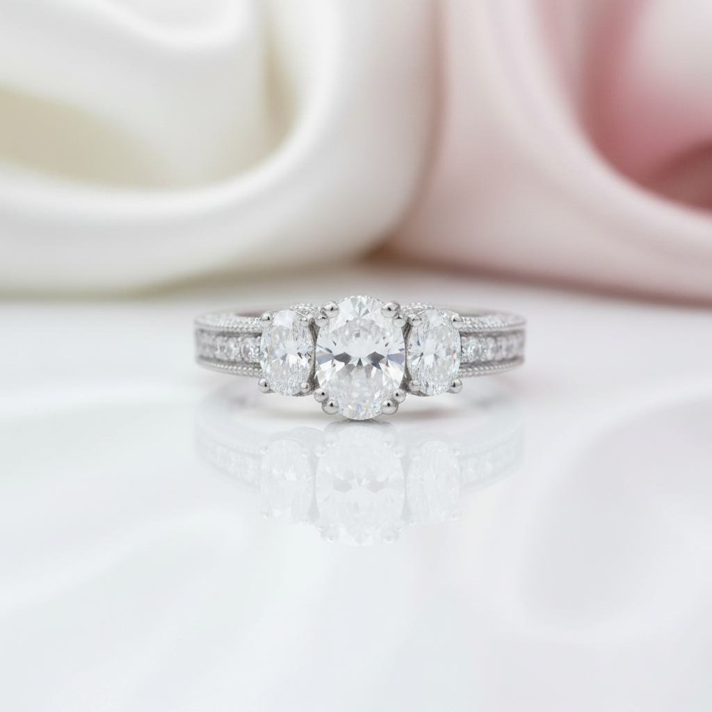 Vintage Option 2.0 Ct Diamond Option Wedding Engagement Ring-Black Diamonds New York