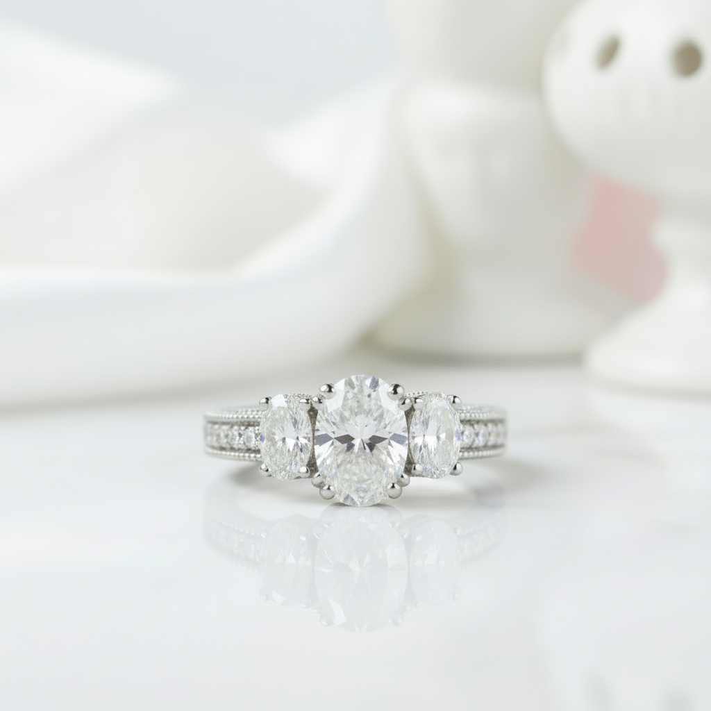 Vintage Style 2.0 Ct Diamond Wedding Engagement Ring-Black Diamonds New York