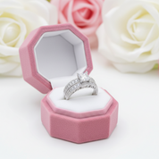 Vintage Style Victorian Art Deco 1.0 Ct Diamond 2-Pc Engagement Ring Set-Black Diamonds New York