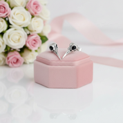 Vintage Viking Raven Stud Earrings-Black Diamonds New York