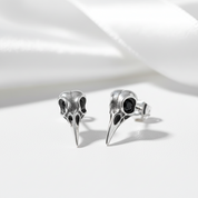 Vintage Viking Raven Stud Earrings-Black Diamonds New York