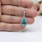 Water Drop Green Diamond Option Jewelry Set-Black Diamonds New York
