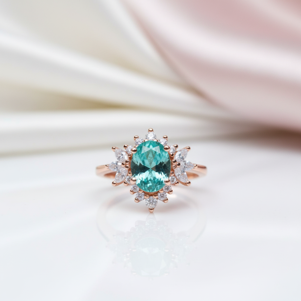 Water Drop Option 1.5ct Green Diamond Option Ring-Black Diamonds New York