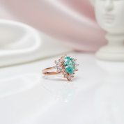Water Drop Option 1.5ct Green Diamond Option Ring-Black Diamonds New York