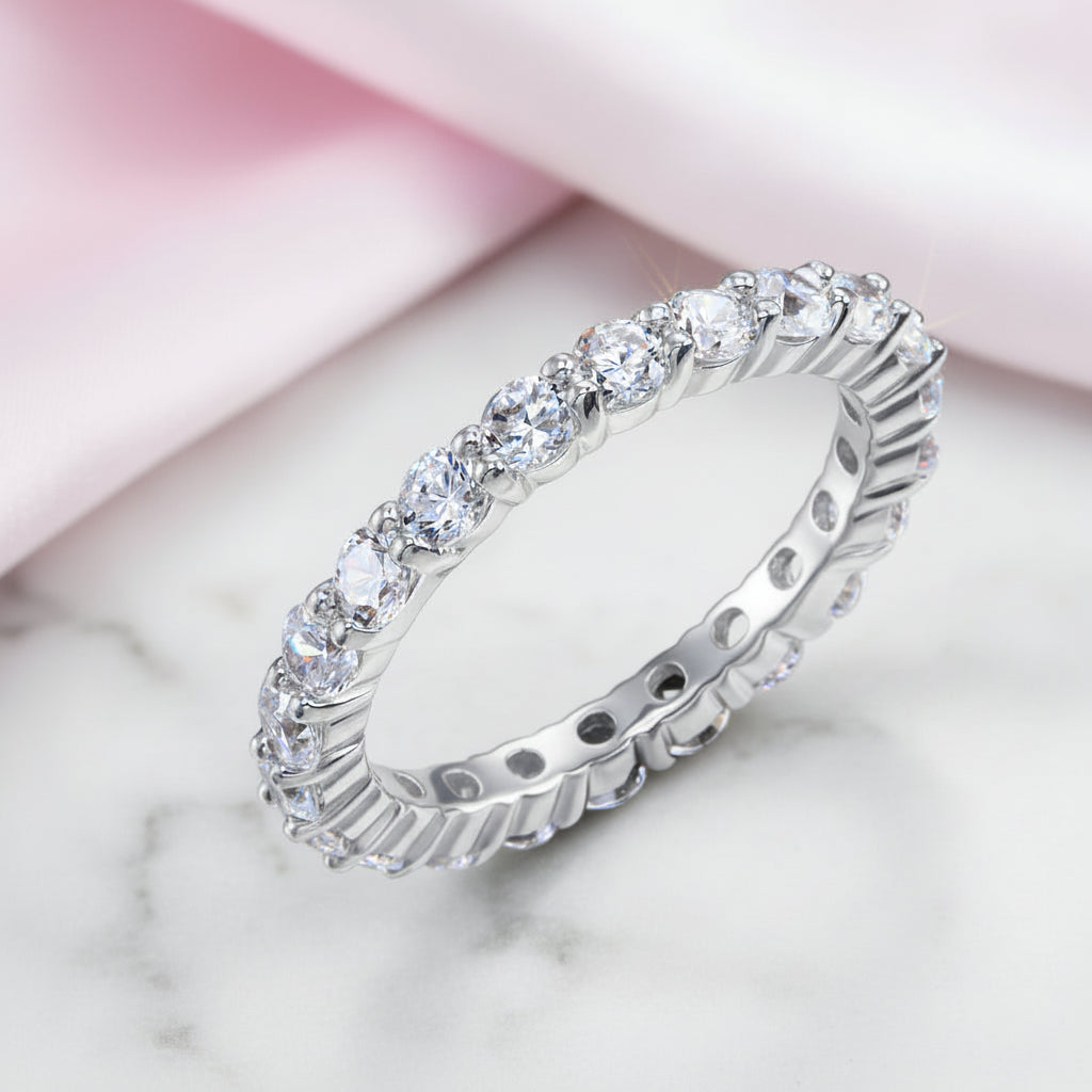 Round Cut Eternity Wedding Band-Black Diamonds New York