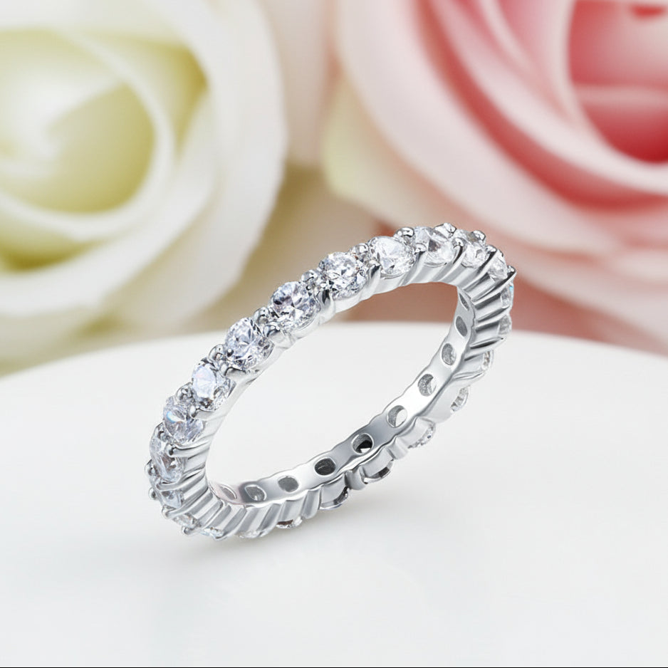 Round Cut Eternity Wedding Band-Black Diamonds New York