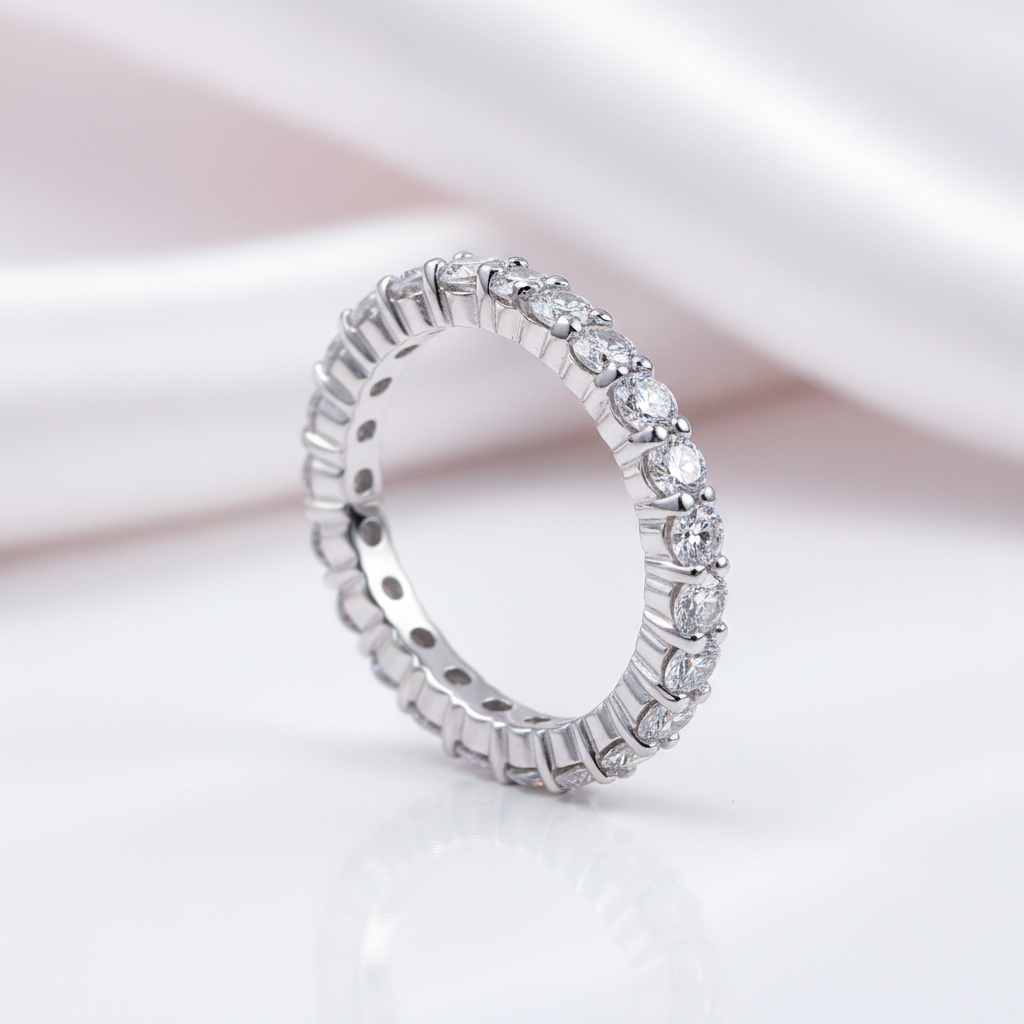 Round Cut Eternity Wedding Band-Black Diamonds New York