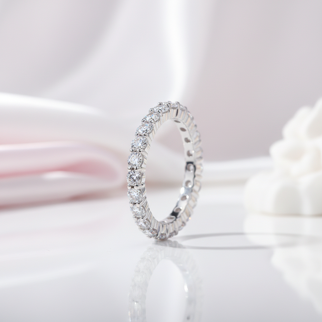 Round Cut Eternity Wedding Band-Black Diamonds New York