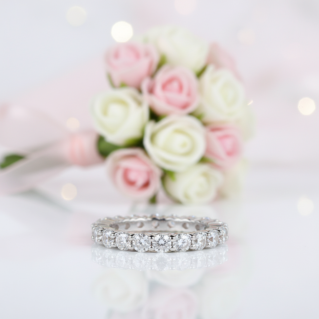 Round Cut Eternity Wedding Band-Black Diamonds New York