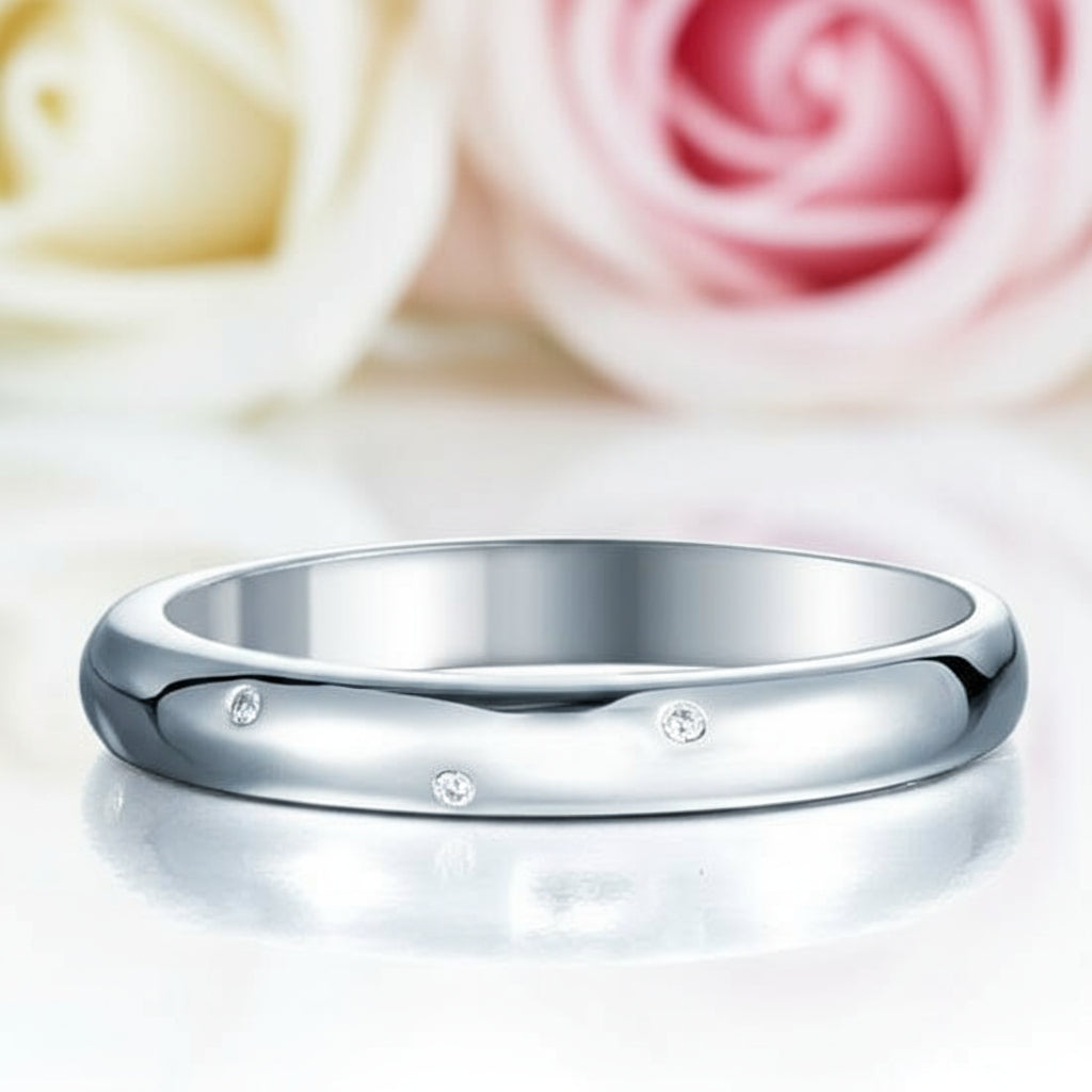 Classic Wedding Band Ring-Black Diamonds New York