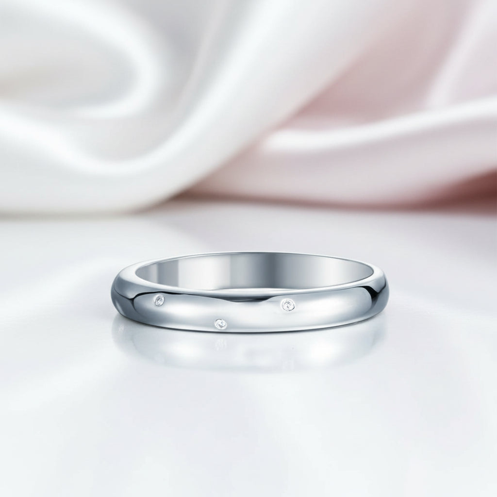Classic Wedding Band Ring-Black Diamonds New York