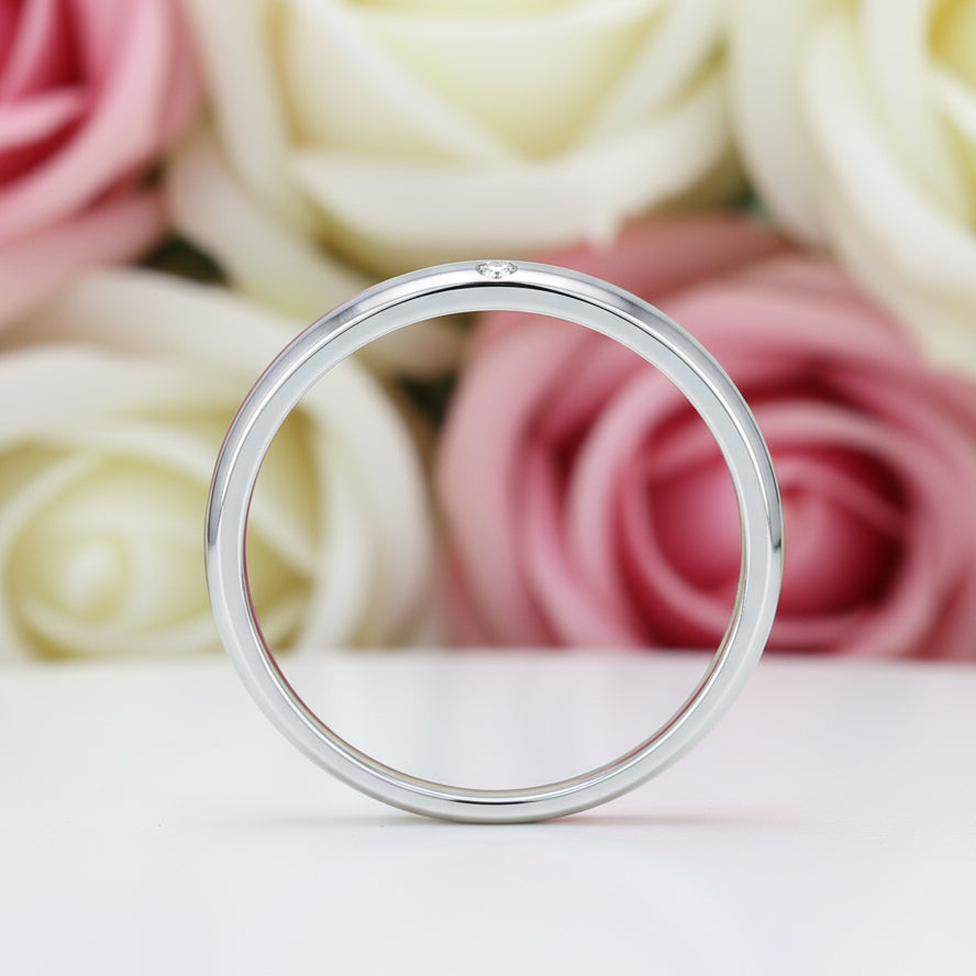 Classic Wedding Band Ring-Black Diamonds New York