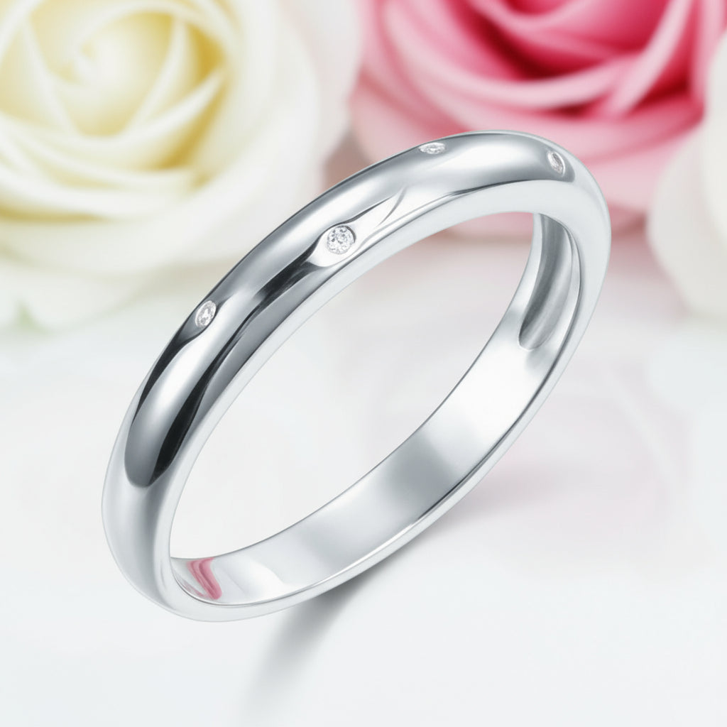 Classic Wedding Band Ring-Black Diamonds New York