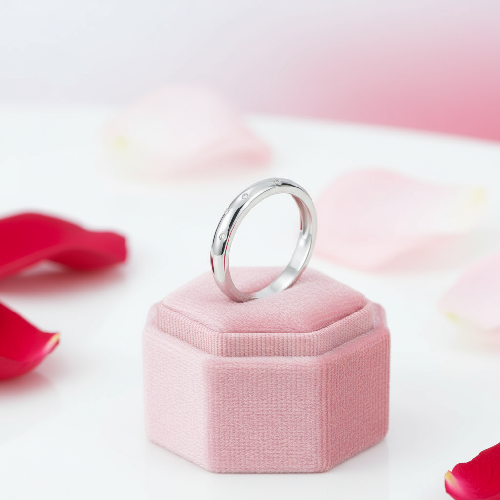 Classic Wedding Band Ring-Black Diamonds New York