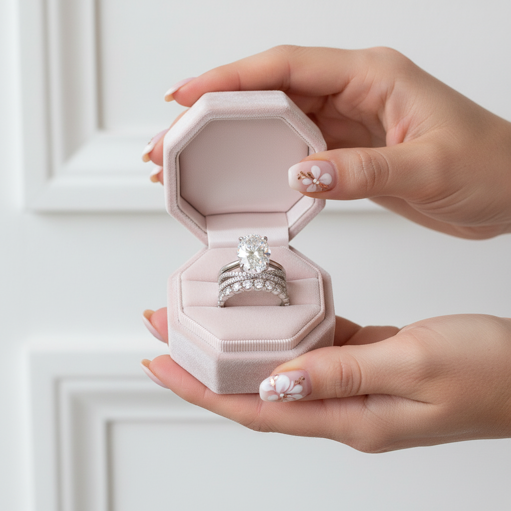 White Gold 3pc Oval Cut Simulated Diamonds Wedding Ring Set-Black Diamonds New York