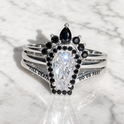 Until Death Ring Coffin Shape Diamond Wedding Rings-Black Diamonds New York