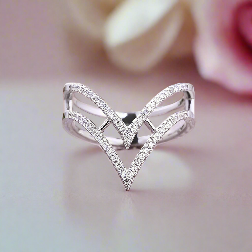 White Gold Fashion Design Women's Wedding Band-Black Diamonds New York