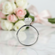 White Gold Oval Cut Diamond Engagement Ring-Black Diamonds New York