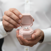 White Gold Round Cut Diamond Three Stone Engagement Ring-Black Diamonds New York