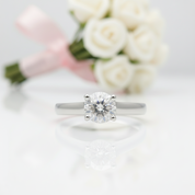 White Gold Round Diamond Art Deco Ring Set-Black Diamonds New York