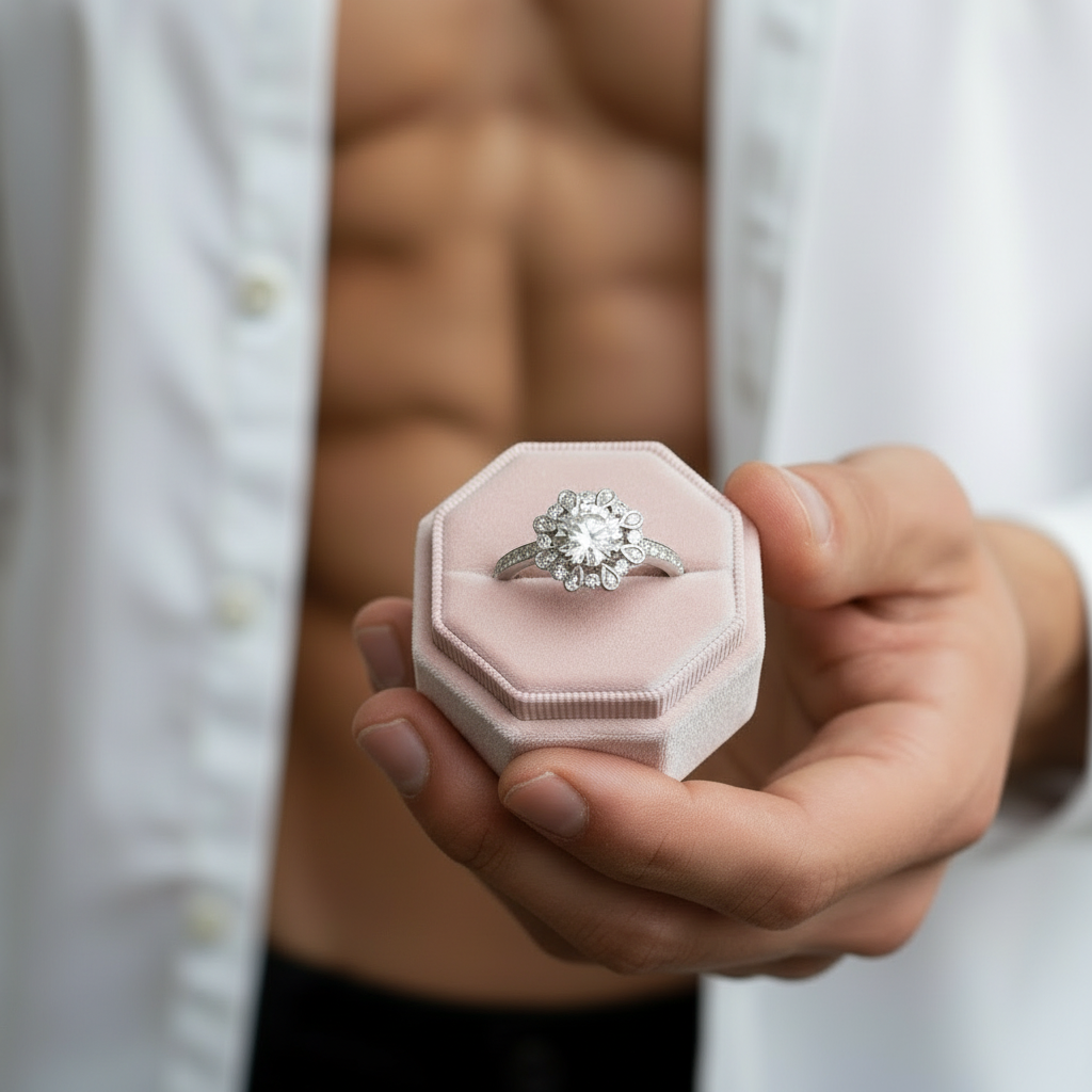 White Gold Sunflower 1.2ct Diamond Halo Engagement Ring-Black Diamonds New York