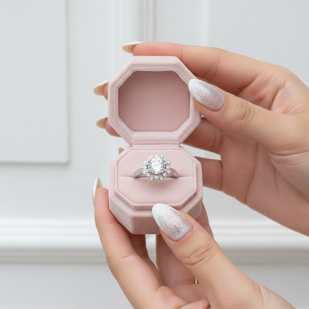 White Gold Sunflower 1.2ct Diamond Halo Engagement Ring-Black Diamonds New York