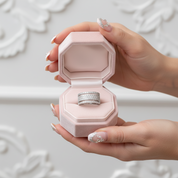 Wide Pave Women's Wedding Band In White Gold