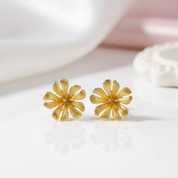 Wild Flower Stud Earrings-Black Diamonds New York
