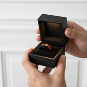 Wooden Black Titanium Domed Wedding Band-Black Diamonds New York