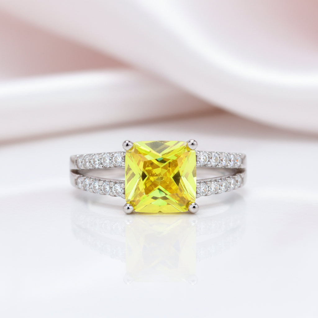 Yellow Canary 2.0 Ct Diamond Option Split Shank Ring-Black Diamonds New York